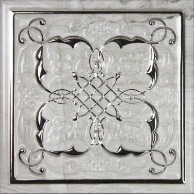 Monopol плитка с декором испанская Armonia Petra Silver B Dec 15X15