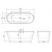 SENATOR Bagnodesign ванна овальная, литьевой акрил, свободностоящая, современный дизайн, размеры 1500x700 или 1650x735 мм