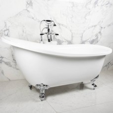 ALDWYCH Bagnodesign ванна овальная, классика, на ножках, свободностоящая, литьевой акрил, 1700 x 760 мм