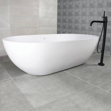 ECLIPSE Bagnodesign ванна овальная, белый матовый литьевой камень, размеры 1500x760, 1700x850, 1800x900 мм